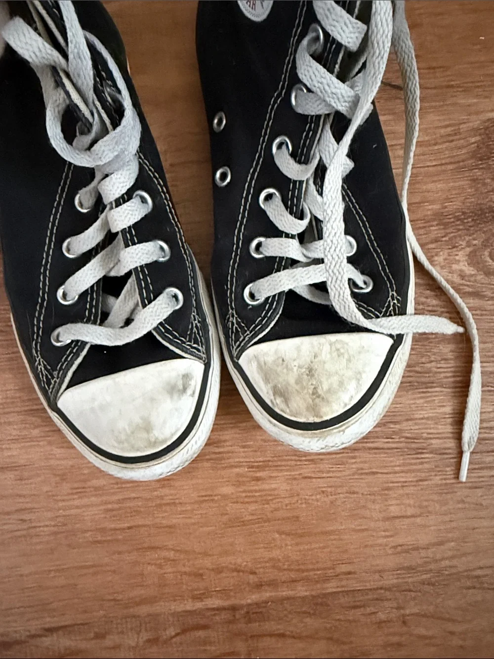 Converse Kids Black High Top Canvas Sneakers with White Accents